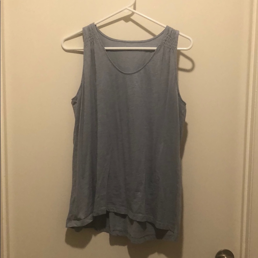 Light blue sleeveless top